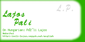 lajos pali business card